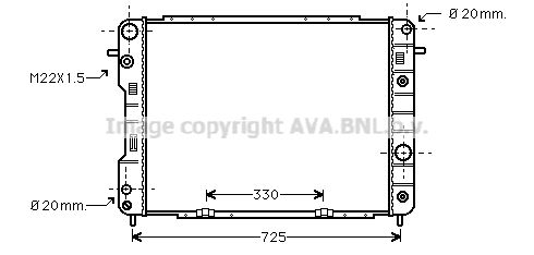 AVA QUALITY COOLING Радиатор, охлаждение двигателя OL2198